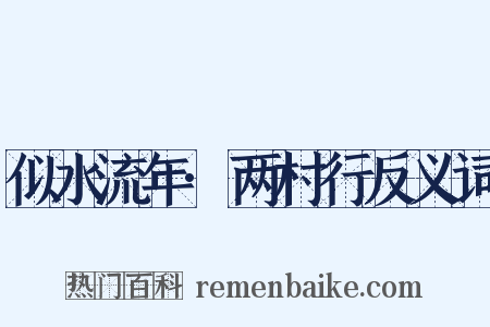 似水流年·两村行反义词是什么意思的图片